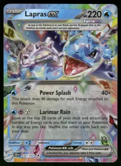 POKEMON LAPRAS EX STELLAR CROWN 32/142 HOLO DOUBLE RARE LP - Image 1