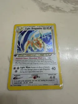 First edition Light Dragonite 14/105 Neo Destiny Holo Rare English - Image 3