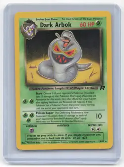 2000 Pokemon Dark Arbok Team Rocket #19/82 Lightly Played - Image 1