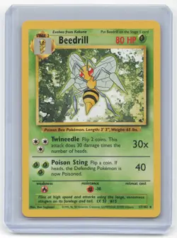1999 Pokemon Beedrill Base Set #17/102 Near Mint - Image 1