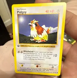 Pokemon TCG Pidgey 57/102 Base Set Unlimited Regular Common HP40 EN 1999 - Image 1