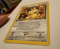Pokemon TCG vintage 1st Edition Meowth 62/82 Team Rocket 1999 2000 - Image 2
