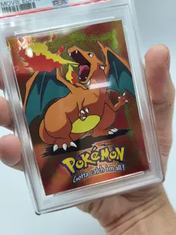 1999 Topps Pokemon The First Movie Charizard #E6 Textured Foil PSA 5 - Image 4