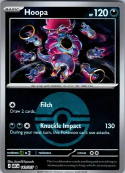 Hoopa (Poke Ball) 141/217 Holo Rare Ascended Heroes Pokemon Reverse Holo NM - Image 1