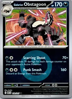 Galarian Obstagoon (Energy) 132/217 Ascended Heroes Pokemon Reverse Holo NM - Image 1