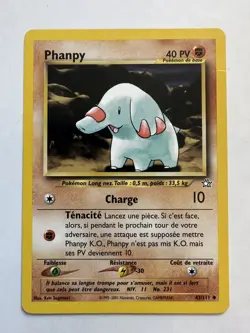 Vintage Pokemon WoTC Neo Genesis Unlimited Phanpy 43/111 Uncommon NM - Image 1