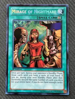 Yugioh Mirage of Nightmare 1st Edition Secret Rare LCYW-EN155 NM - Image 1