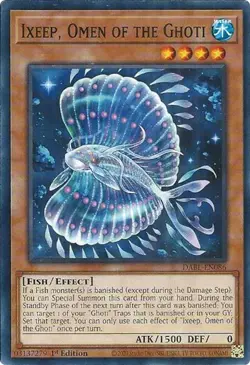 1x Ixeep, Omen of the Ghoti - 1st Edition NM Eng YuGiOh - Darkwing Blast - Image 1