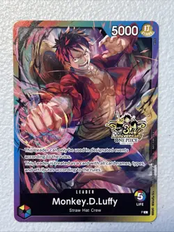 One Piece Monkey D. Luffy Rainbow Leader 3rd Anniversary Stamped - Promo - Image 1