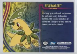 Bayleef Topps Pokemon TV Animation Edition Johto Series 1 #153 2001 - Image 2