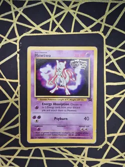 🔥 Mewtwo 3 🔥 Black Star Pokemon Movie Promo 1999 WOTC Pokemon Card Gold Stamp - Image 1