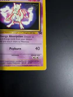 Mewtwo 3 Black Star Pokemon Movie Promo 1999 WOTC Pokemon Card -MP - Image 4