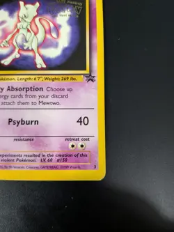 Mewtwo 3 Black Star Pokemon Movie Promo 1999 WOTC Pokemon Card -NM - Image 4