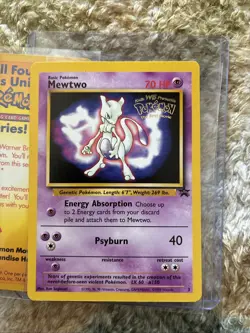 Pokemon Card Mewtwo 3 Black Star Movie Promo WOTC TCG 1999 - Image 1