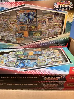 Pokemon Prismatic Evolutions Lucario EX and Tyranitar EX Premium Collection (X5) - Image 1