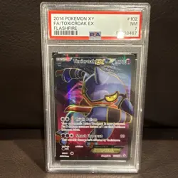 2014 POKEMON XY FLASHFIRE #102 FULL ART/TOXICROAK EX PSA 7 - Image 1