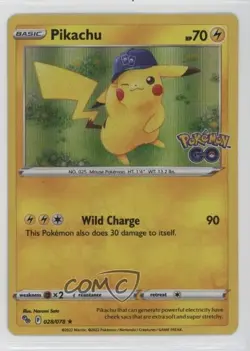 Pikachu Holo Pokemon Sword & Shield Pokemon Go #028 - Image 1