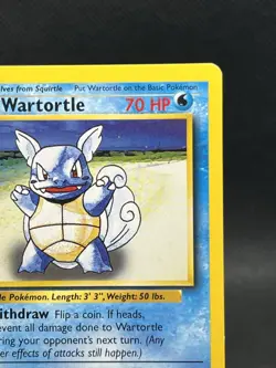 Pokemon TCG Base Set Wartortle Non Holo Uncommon 42/102 Vintage WOTC LP - Image 3