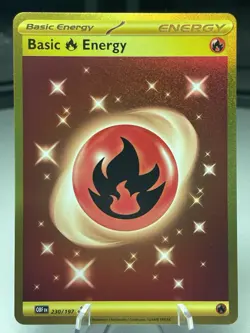 Basic Fire Energy 230/197 SV03: Obsidian Flames Holo Rare Pokemon Card TCG NM - Image 1