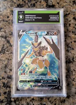 Kleavor V Full Art Pokemon Card DEGREE 9 MT Graded Black Star Promo SWSH248 2022 - Image 1
