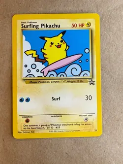 Surfing Pikachu 28/53 Black Star Promo Regular Pokemon card Near Mint / NM cond. - Image 1