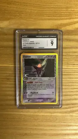 CGC 9 MINT Espeon 2005 EX Delta Species 4/113 Holo Pokemon Card - Image 1