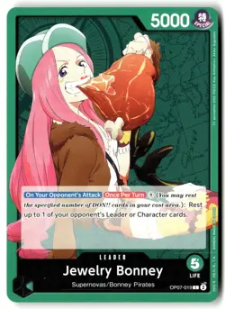 Jewelry Bonney (019) OP07-019 Leader 500 Years in the Future One Piece Near Mint - Image 1