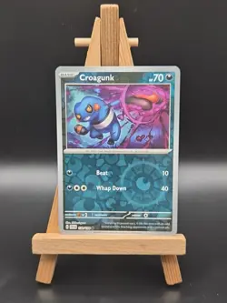 Croagunk 130/198 Card Pokemon Scarlet And Violet Base Set Reverse Holo Common - Image 1