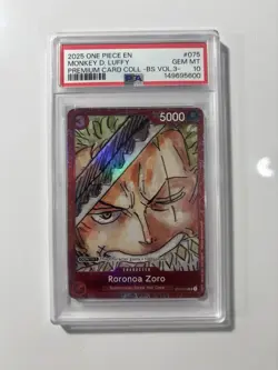 PSA 10 Gem Mint Roronoa Zoro ST01-013 Film Red Edition Promo One Piece Card EN - Image 1