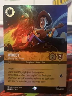 Disney Lorcana 3-Card Foil/Holo Lot Woody, Will O' the Wisp, Snow White - Image 1