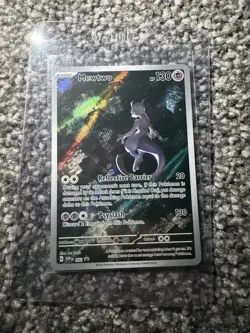 Pokemon Mewtwo 52 Black Star Promo SVP 151 Rare Full Art Holo Card - Image 1