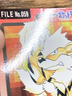 Pokemon Carddass Card Arcanine File No.59 Bandai Pocket Monsters 1997 Japan - Image 4