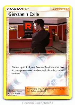 Giovannis Exile 174/214 - Unbroken Bonds - Reverse Holo Pokemon Card - Near Min - Image 1
