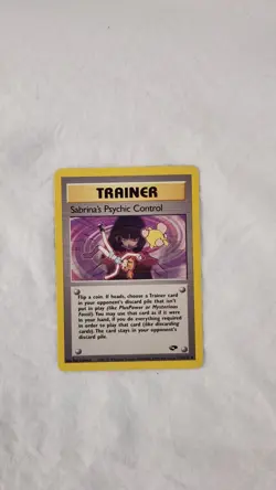Pokemon 2000 TCG Trainer Card. Sabrina's Psychic Control. Non Holo Card #121/132 - Image 1