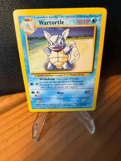 Wartortle 42/102 LP WOTC Base Set Unlimited Vintage Pokemon Card LP - Image 1