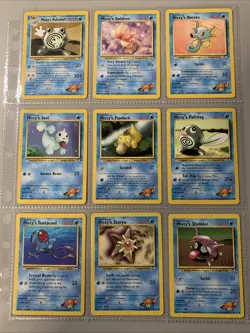 Pokemon TCG Misty's Gym Challenge Lot of 9 Cards - Psyduck, Poliwhirl, Seel WOTC - Image 1