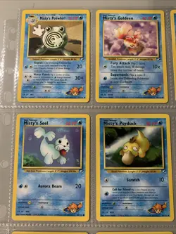 Pokemon TCG Misty's Gym Challenge Lot of 9 Cards - Psyduck, Poliwhirl, Seel WOTC - Image 2