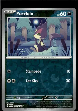 Pokemon Purrloin 114/182 Paradox Rift Reverse Holo Common 4 Card Lot - Image 1