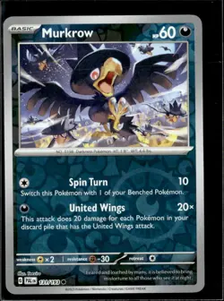 Pokemon Murkrow 131/193 Paldea Evolved Reverse Holo Common 4 Card Lot LP - Image 1