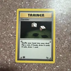 Gambler 60/62 Common - Fossil - Pokemon Card - NM - Image 1