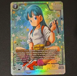 Bandai Dragon Ball Super Card Game Bulma FB07-114 SR* Foil Holo Extra English - Image 1
