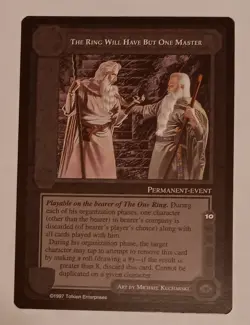 The Ring Will Have But One Master - Middle Earth CCG card (1997 ICE) Lidless Eye - Image 1