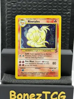 Pokemon Card Base Set 2 Ninetales 13/130 Holo Rare LP+ - Image 1