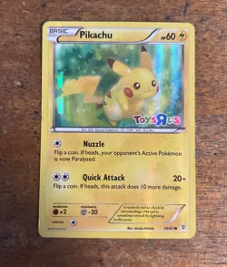 Pokemon Pikachu 2016 Holo Stamped Toys R US Promo Card 26/83 DAMAGE - Image 1
