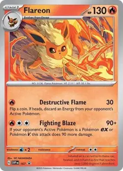 2x Flareon (Cosmos Holo, #167) - Ho SV - Scarlet & Violet Promo Cards LP Pokemon - Image 1
