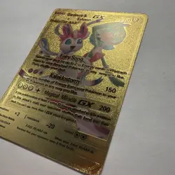 Gardevoir & Sylveon GX 130/234 TAG TEAM Pokemon Gold Foil Fan Art Card - Image 4