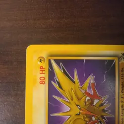 Pokemon Zapdos 15/62 Fossil Holo Rare Unlimited Edition 80 HP Card English 1999 - Image 5