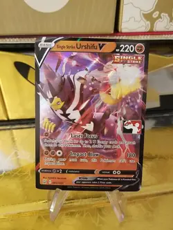 Single Strike Urshifu V Prize Pack Series 1 Promo Pokemon Card NM/LP Stamp - Image 1