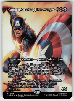 Captain America, First Avenger (Borderless) 88 Marvel Universe Foil MTG - Image 1