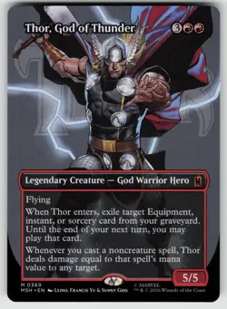 Thor, God of Thunder (Borderless) (0369) 369 Marvel Super Heroes MTG - Image 1
